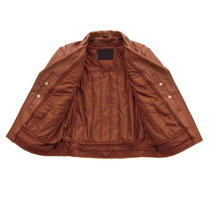Chaqueta de moda con cremallera de motocicleta de cuero de alta calidad con ropa de seguridad para motociclistas resistente a la abrasión chaqueta de cuero de montar genuino - Product Image 6