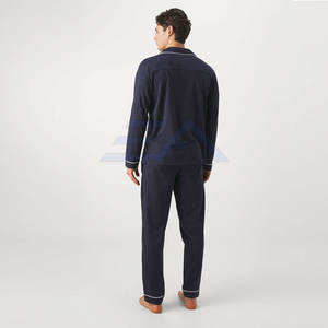 Pyjamas décontractés pour hommes en polyester/coton respirant à manches longues – Vente en gros, tailles adultes, très demandés - Product Image 3