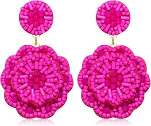 Pendientes de oro empanado de estilo europeo y americano de diseño Rani, pendientes de cuentas occidentales al por mayor, conjunto bohemio - Product Image 1