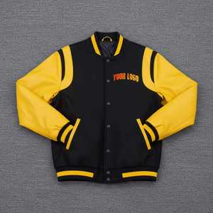 Veste de baseball universitaire de haute qualité, unisexe, hiver, bouton unique, polaire, grande taille, logo sur le devant, couleur personnalisable - Product Image 6