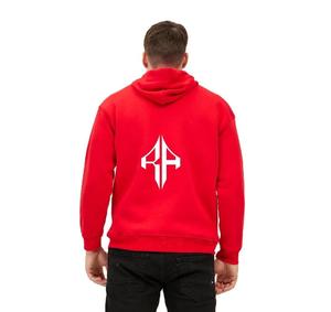 เสื้อฮู้ดแบบสวมหัวของผู้ชายวัสดุผ้าฝ้าย100% พิมพ์สกรีนผ้าไหมโลโก้ตามสั่ง - Product Image 4