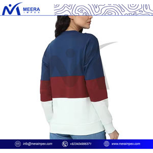 Women's Lightweight Cotton Blend <b>Sweatshirt</b> Crew Neck for Sports <b>Yoga</b> Daily Lounge Wear for Winter ODM Supply Front Included - Product Image 4