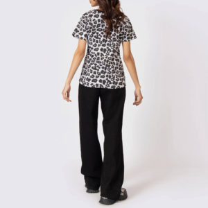 Camisetas de Cuello Redondo Antiarrugas Tejidas para Mujer, Mezcla de Algodón, Tejido Suave y Transpirable, Ropa Casual de Uso Diario, Tops para Mujer - Product Image 3