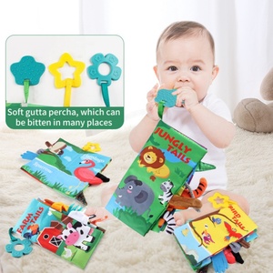 Libro de tela para bebés con mordedor para masticar, libro de tela para infantes - Product Image 6