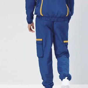 Ventes en gros de vestes de sport décontractées à capuche en nylon pour hommes, pantalons de jogging, logo personnalisé, ensemble de survêtement coupe-vent deux pièces, OEM - Product Image 5