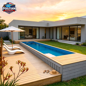 สระว่ายน้ำแบบตู้คอนเทนเนอร์ขนาด 20 ฟุต 40 ฟุต ตั้งบนพื้นดิน พร้อมหน้าต่างพาโนรามา สระแบบชิ้นเดียว - Product Image 6