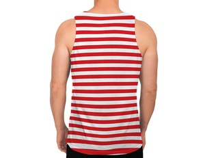 Débardeur Homme Personnalisé avec Logo – Rouge et Blanc – Tenue de Sport et Fitness pour l'Été – Taille XL – Idéal pour les Amateurs de Sport et de Gym - Product Image 2