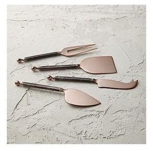 Cuchara de acero inoxidable de alta gama de calidad real, mango de madera, pulido de espejo dorado, cubiertos desechables de mantequilla de queso para obsequios - Product Image 2