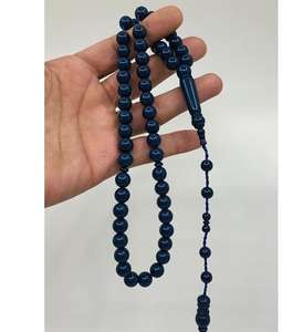 Tasbih en résine fait main, 33 perles, turquoise, chapelet de prière, pierre, chapelet musulman, Tasbih - Product Image 6