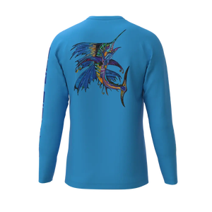 Venta al por mayor de ropa de pesca personalizada de alta calidad para hombre 100% poliéster de secado rápido transpirable de manga larga Camisetas de pesca - Product Image 3