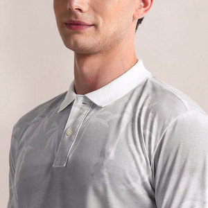 Logo personnalisé imprimé solide motif à manches courtes pour hommes de golf pour polo dernière conception avec blanc tricoté - Product Image 2