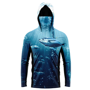 Camisas de pesca con capucha personalizadas de alta calidad, ropa de pesca, camisetas impresas con logotipo personalizado, camisas de pesca Uv, poliéster transpirable - Product Image 3