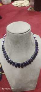 Collar de piedras preciosas naturales facetadas de un solo lado de amatista púrpura cuentas de forma elegante - Product Image 5