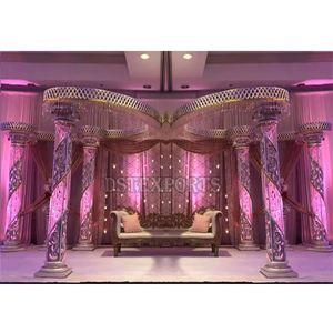 Mariage indien fibre cristal Mandaps DST exportations les plus populaires au Royaume-Uni moderne cérémonie de mariage intérieur Mandap chaises ensemble fabricants - Product Image 2