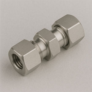 Raccord de compression en acier inoxydable usiné CNC, connecteur de tuyau, pièces tournées de précision pour système d'automatisation mécanique - Product Image 2