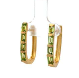 Pendientes de Peridoto en Plata de Ley 925, Corte Esmeralda, Antideslustre, de Lujo, para Mujer, Regalo de Boda, Compromiso, Aniversario, Fiesta - Product Image 3