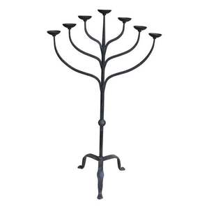 Candelabro de Hierro con Recubrimiento Negro de 5 Brazos para Navidad, Pascua, Fiestas, Bodas, Eventos, Centro de Mesa Decorativo para el Hogar - Product Image 1