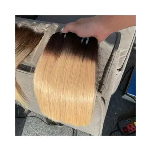 Peluca de cabello natural liso con malla frontal, pelo bonito con color rubio, venta al por mayor, el más vendido para Año Nuevo, 2022
