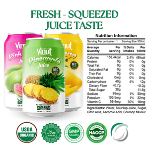 330ml d'eau de jus de fruits au corossol naturel frais 24 canettes/paquet-Boisson gazeuse en gros/Marque privée OEM-Échantillon gratuit - Product Image 3