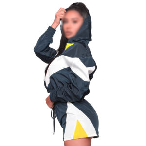 Running Jogging Training Fitness Logo Pullover Sets Chándales en blanco Windbreaker Nylon Chándal Conjunto Chándal para mujer - Product Image 3