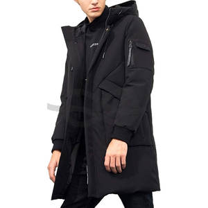 Manteaux d'hiver pour hommes Parkas épaisses imperméables coupe-vent avec longue veste rembourrée à capuche par temps froid extrême - Product Image 1
