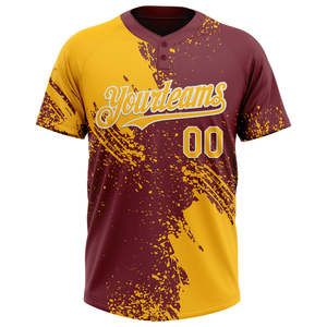 Maillots de baseball pour adultes personnalisés avec boutons de sangle de softball américain, impression par sublimation - Product Image 6