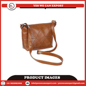 Sac à bandoulière en cuir végan vintage de bohème unisexe Design en cuir véritable noir à double poche Logo-On écologique - Product Image 6