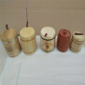 Mini baril de table conteneur seau à café <span class=keywords><strong>en</strong></span> <span class=keywords><strong>bois</strong></span> ménage fûts <span class=keywords><strong>en</strong></span> <span class=keywords><strong>bois</strong></span> bon marché avec couvercle et poignée à vendre - Product Image 6