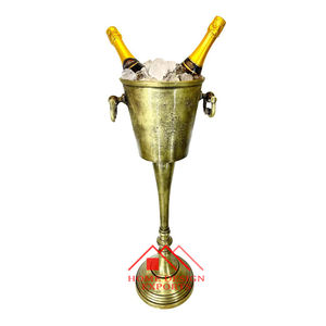 Bar Wine <b>Chiller</b> for Party at Wholesale Rate Luxury Design Silver Color Wine Bottle <b>Cooler</b> Ice Bucket With Customized Logo - Product Image 2