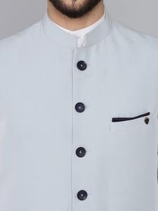 เสื้อกั๊กสีฟ้าคลาสสิกจากผู้ส่งออกอินเดีย สำหรับชุดแต่งงาน ชุดยูนิฟอร์มองค์กร และการค้าปลีกแฟชั่น มีจำหน่ายในราคาที่ดีที่สุด - Product Image 3