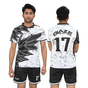 ชุดฟุตบอล Blaze Fight Wear แบบสั่งทำพิเศษ เสื้อเจอร์ซีย์พิมพ์ลายดิจิตอล ระบายอากาศได้ดี ป้องกันรังสียูวี น้ำหนักเบา ผลิตจากผ้าโพลีเอสเตอร์ 100% - Product Image 2