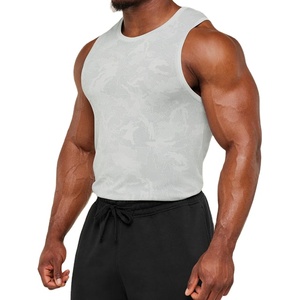 Camiseta sin mangas ajustada con estampado de camuflaje personalizado para hombre, material grueso, elástico en cuatro direcciones, ropa deportiva. - Product Image 2