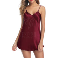 Chemises de nuit pour femmes de qualité supérieure, confortables, modernes, tendance estivale, respirantes, légères, longues, 100% polyester, logo sur le devant