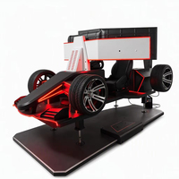 Simulateur de course automobile 3DOF populaire avec triple écran et éclairage LED, nouveau modèle 2026, cockpit de jeu dynamique pour divertissement en arcade