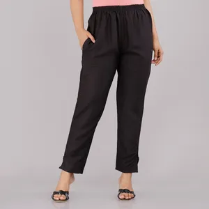Женские прямые брюки из искусственного шика, с боковым мобильным карманом, Высококачественная высококачественная ткань из вискоза