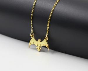 Mode En Acier Inoxydable Laiton Plaqué Or Aigle Collier Animal Forme Bijoux PAR HF CRAFTS - Product Image 1