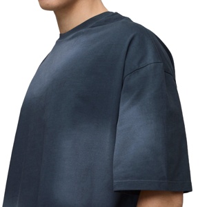 Camiseta con serigrafía personalizada Heavyweight 230gsm 100% algodón, camiseta lisa para hombre, estilo extragrande 2026 - Product Image 4