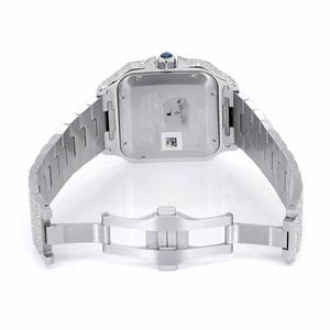 Reloj Unisex de Lujo con Diamantes de Imitación, Estilo Hip Hop, Cristal de Cuarzo Cuadrado, Acero Inoxidable, OEM ODM, con Logotipo Personalizado - Product Image 4