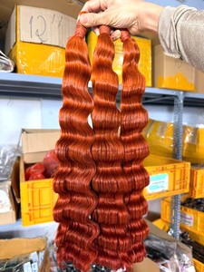 ผมต่อ Azura Hair Vietnam Remy แท้แบบเส้นคู่พิเศษ  ปลายผมถักสองชั้น  ย้อมสีส้ม  น้ำหนัก 100 กรัม/แพ็ค - Product Image 3