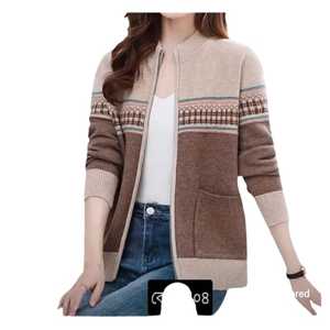 Cárdigan de Punto Delgado con Cuello Redondo y Botones para Mujer, Invierno 2025, Informal, 100% Algodón, Transpirable y de Secado Rápido - Product Image 4