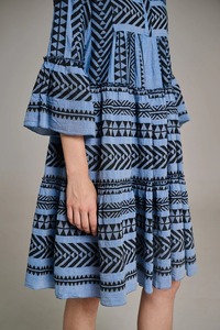 ชุดเดรสทูนิคแขนกระดิ่งของผู้หญิงชุดเดรสมินิทอสวมใส่สบายและมีสไตล์เหมาะสำหรับสวมใส่กลางวันหรือกลางคืนมาใหม่ - Product Image 4