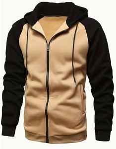 Men's 100% Cotton Solid Knitted <b>Long</b>-Sleeved Hooded <b>Cardigan</b> Autumn Winter Sweatshirt Zipper Embroidered Design <b>Lined</b> Jersey - Product Image 5