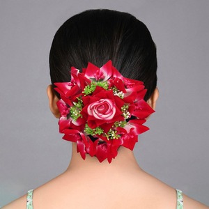Pinza de pelo de flor de Rosa artificial acrílica para mujer, accesorios de boda de Estilo Hawaiano para tocados de novia y decoraciones de fiesta - Product Image 4