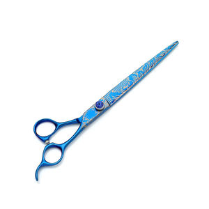 Venta al por mayor de tijeras rectas para el cuidado de mascotas, tijeras para el cuidado del cabello con tornillo ajustable y reposapiés - Product Image 2