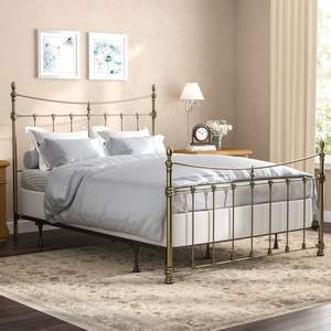 Cadre de lit en laiton de style royal, idéal pour la décoration intérieure de chambre à coucher d'inspiration historique, avec un attrait luxueux, design de qualité supérieure - Product Image 6