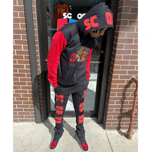 ชุดวอร์มและกางเกงจ็อกเกอร์สำหรับทั้งชายและหญิง420หนาชุดวอร์มจีเอสเอ็มดีไซน์ลายทางสำหรับฤดูหนาวชุดวอร์มกางเกงวอร์มมีฮู้ด - Product Image 5