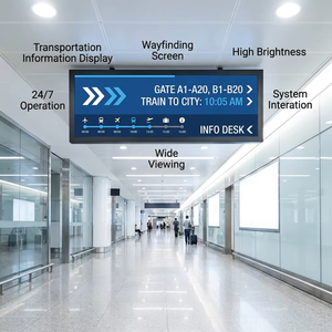 Écran LCD industriel étiré anti-reflet IP65 pour surveillance de machines d'extérieur en usine, fonctionnement continu - Product Image 6