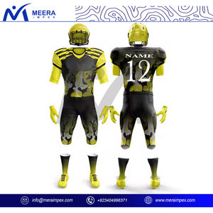 Uniforme de football américain en 100% polyester pour hommes OEM, impression par sublimation personnalisée, uniforme de football américain à séchage rapide pour adulte - Product Image 2
