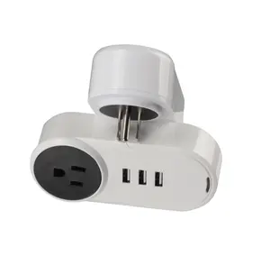 美国标准交流插座，带USB充电端口电源条，用于墙壁插座