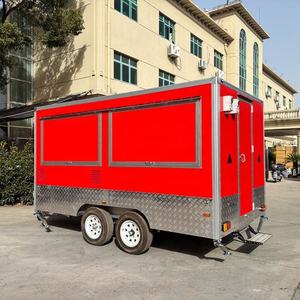 Nuevo Camión de Comida Rápida Móvil de Lujo, Moderno, Cuadrado, en Color Rosa, Rojo, Negro, Amarillo y Verde, de 13 pies, en Venta - Product Image 4